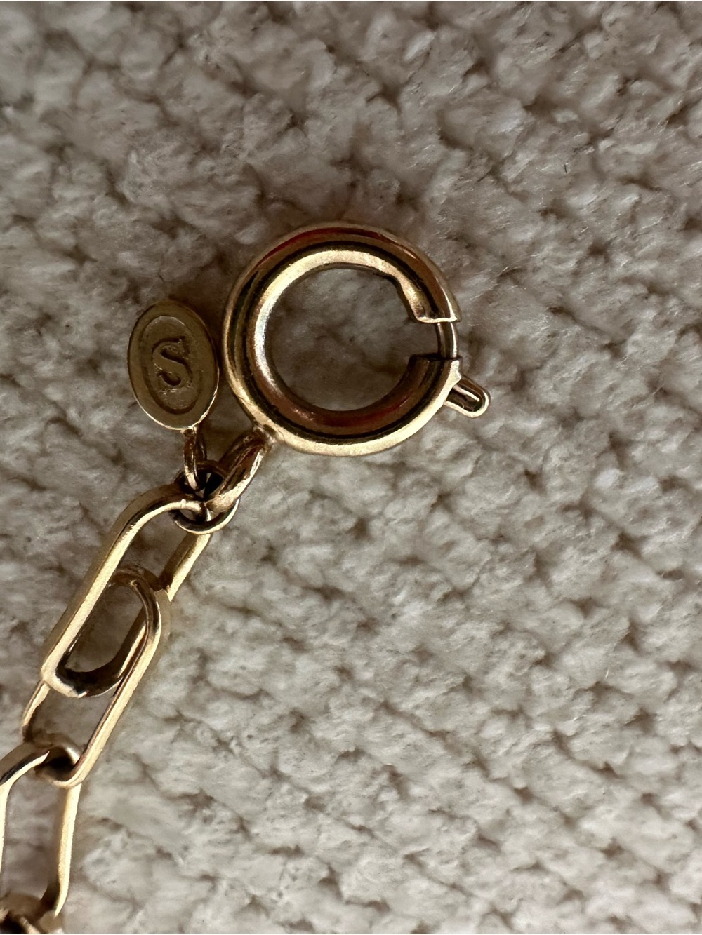 Sezane Chain Necklace with Textured Coin Charm - Picture 4 of 6
